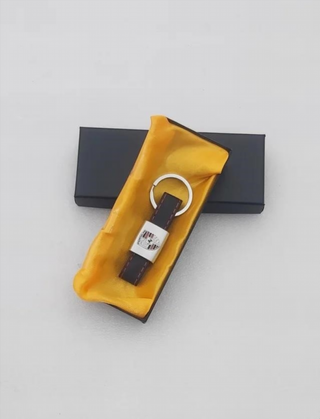 Llavero de cuero con logo porsche REGALO