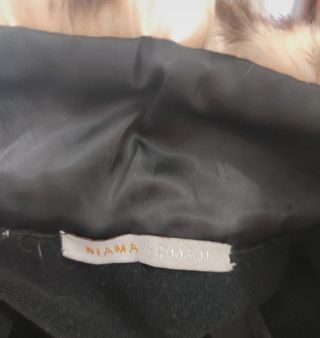 Cardigan nero tg L - collo leopardato