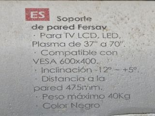 Soporte de pared para TV de 37" a 70"