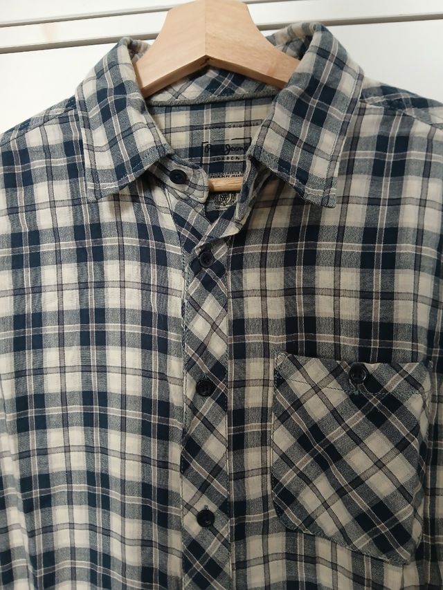 Camisa cuadros Pepe Jeans - beige/azul