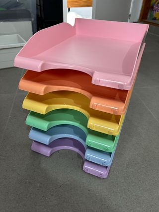 6 Bandejas apilables pastel