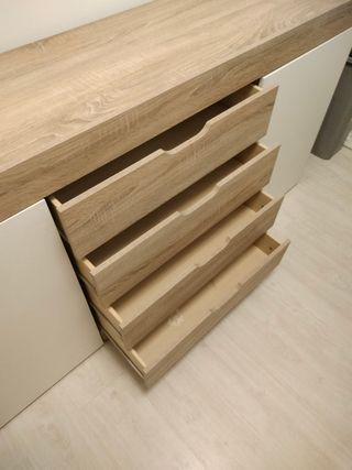 Aparador madera blanco-beige