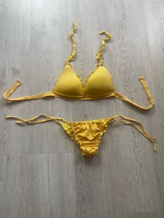 Bikini Calzedonia amarillo talla S