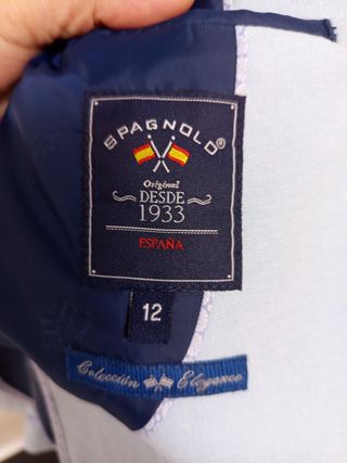 Traje chaqueta niño azul claro.Spagnolo