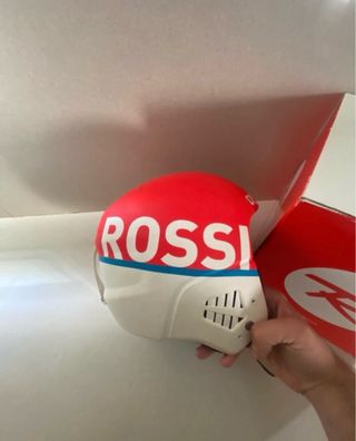 Casco Rossi Esquí - Rojo y Blanco