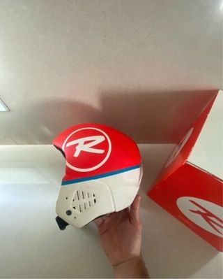 Casco Rossi Esquí - Rojo y Blanco