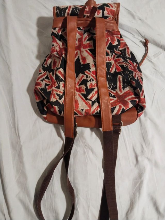 Mochila Bandera UK | Marrón-Roja