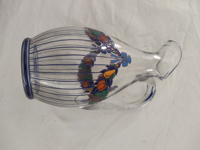 Jarrón cristal decorado vintage