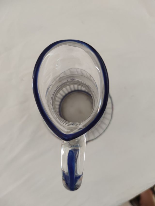 Jarrón cristal decorado vintage