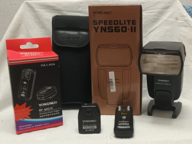 Flash Yongnuo YN560-II + RF-602/C + RF-600TX