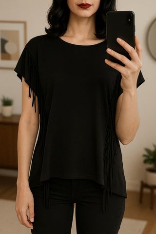 Camiseta flecos Pull&Bear