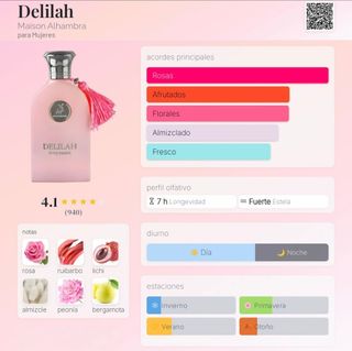 Delilah Pour Femme - Perfume Árabe