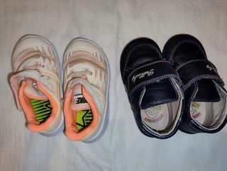 Zapatillas Nike y zapatos Pablosky niña
