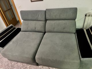 Sofá cama gris - 2 plazas