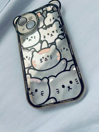 Funda iPhone 14 con diseño de gatitos