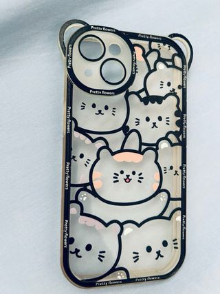 Funda iPhone 14 con diseño de gatitos