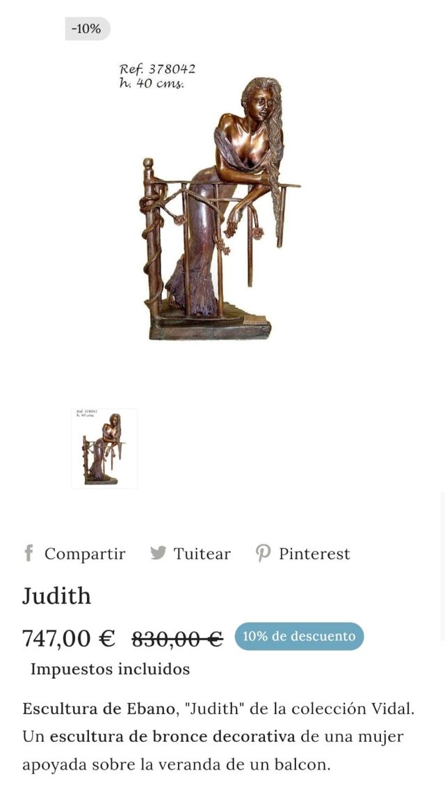 Escultura bronce mujer -  P.Bronce