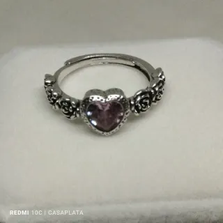 Anillo ajustable chakra Corazón rosa Ref. AJ30