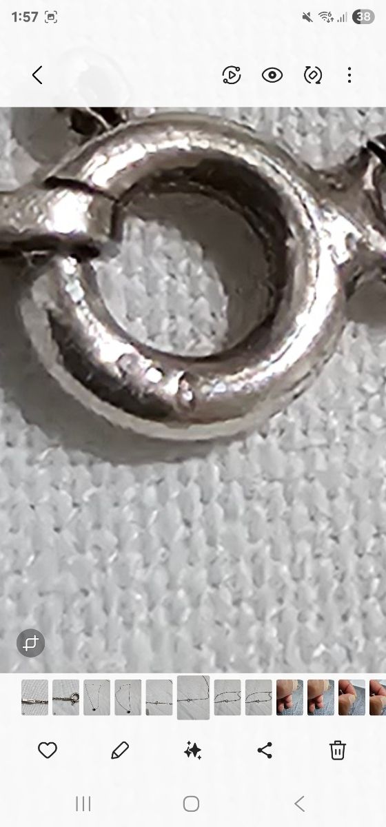 Collar Plata 925 con colgante azul