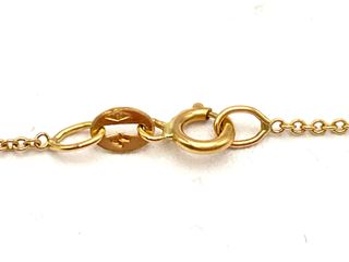 cadena oro 18k con diamante 21cm