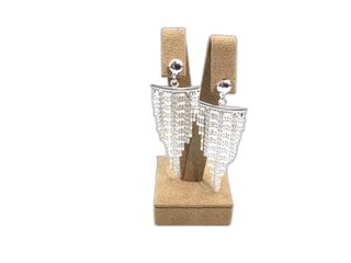 pendientes plata 925mm con piedra con circonita