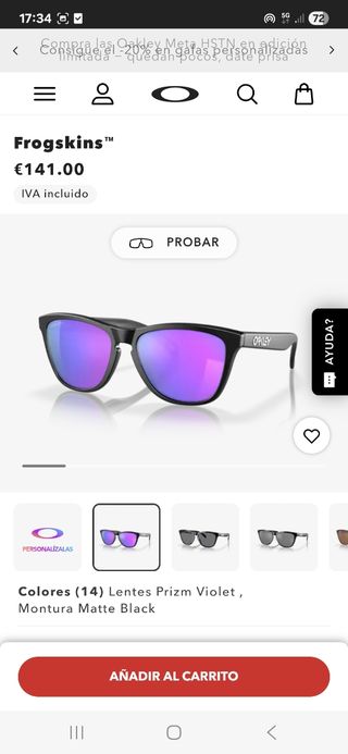 Gafas Oakley - Sol, Negras/Azules