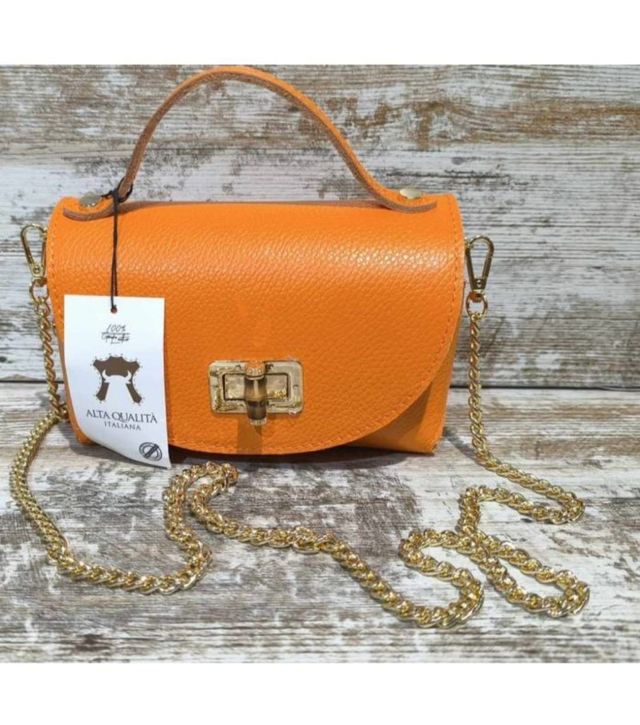 Mini bandolera amarilla Bambú