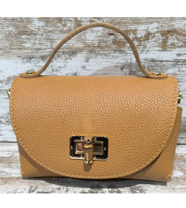 Mini bandolera amarilla Bambú