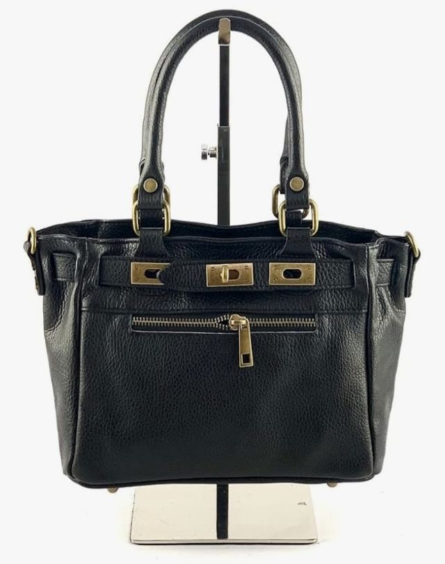 Bolso marrón piel - bandolera