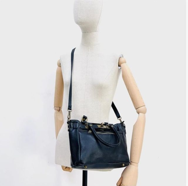 Bolso marrón piel - bandolera