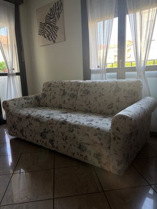 Divano letto 3 posti - fiori
