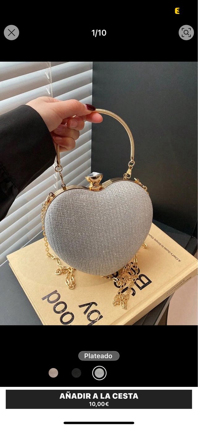 Bolso corazón morado  - Peluche