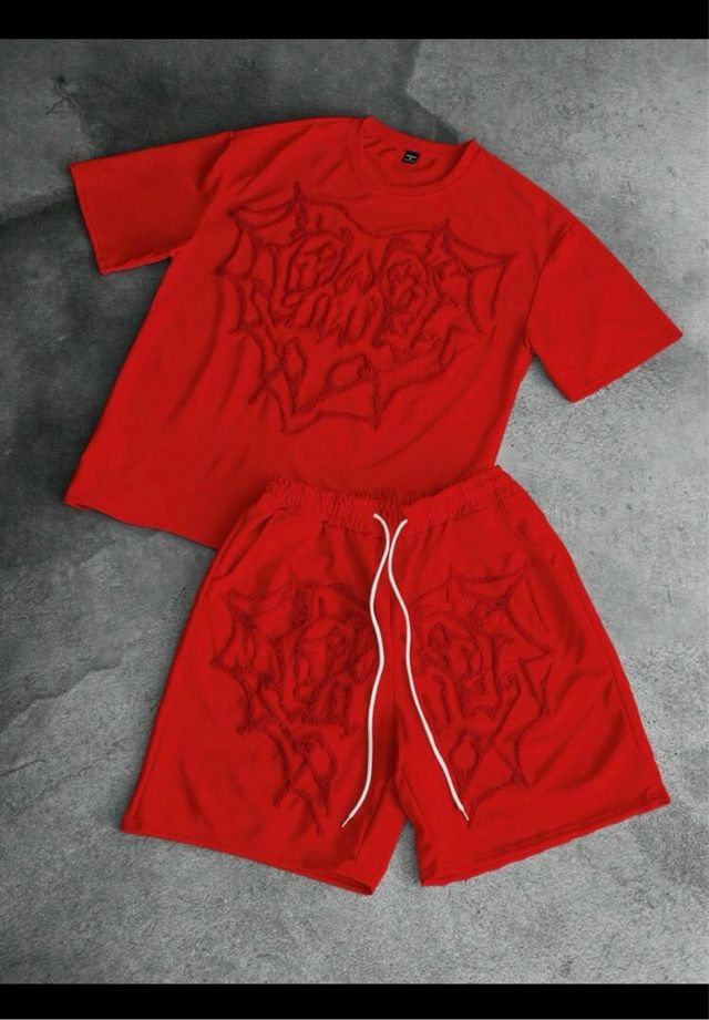 Conjuntos cortos - camisa y shorts verde