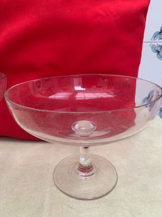 2 fruteros cristal vintage