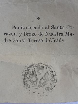 RELIQUIAS DE SANTA TERESA DE JESUS*