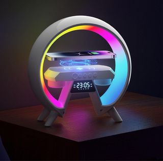 Lampara LED RGB con cargador inalámbrico