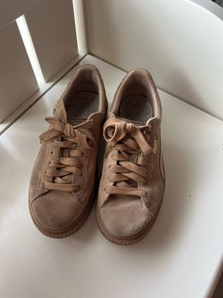 PUMA Suede Platform Beige