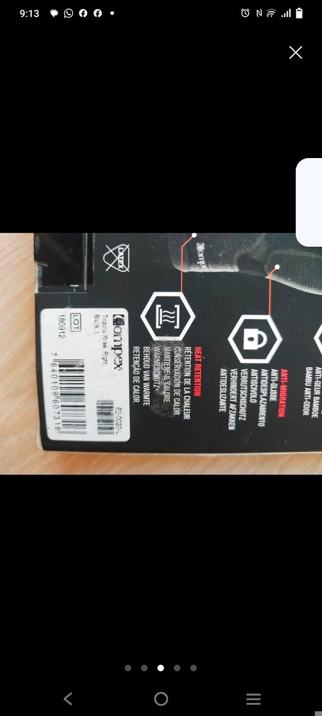 Rodillera Compress Trizone Compex