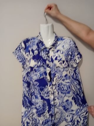 Vestito Barbara Alvisi blu e bianco