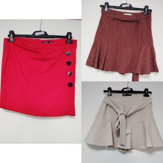 3 Faldas: Bershka, Zara - T40