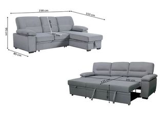 Sofá cama terciopelo gris