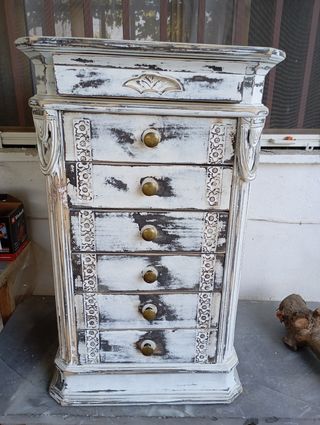 Mueble auxiliar blanco antiguo 50x35x82