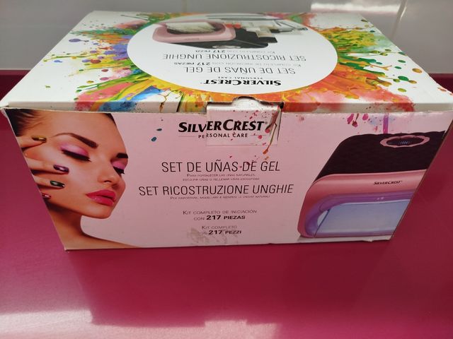 Lampara uñas SILVERCREST rosa-negra/ accesorios