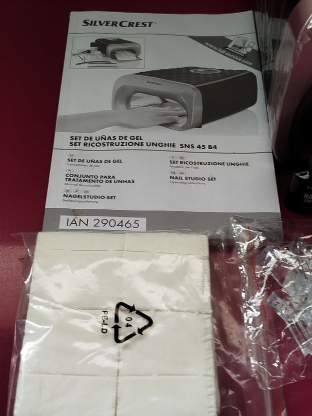 Lampara uñas SILVERCREST rosa-negra/ accesorios