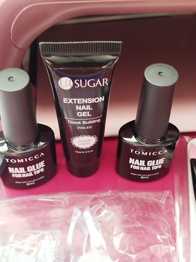 Lampara uñas SILVERCREST rosa-negra/ accesorios