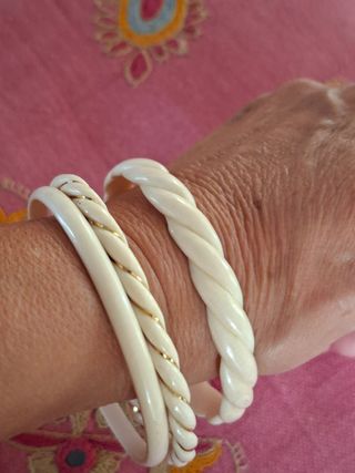 Set 3 bracciali materiale pregiato naturale 