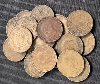 18 Monedas 1 Peseta 1963 franco 