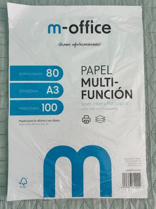 Papel Multifunción A3 m-office 80gr