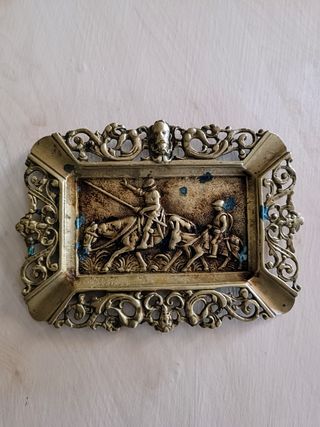 Cenicero antiguo bronce