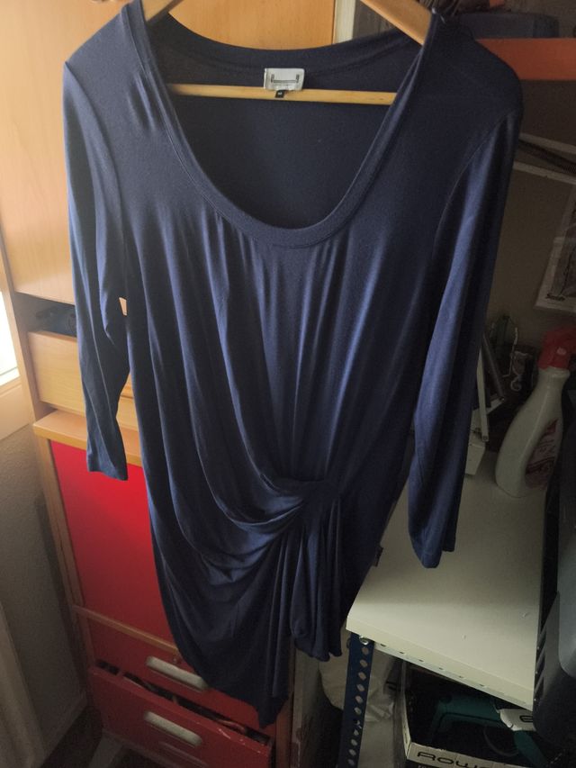 Camiseta Adolfo Domínguez manga 3/4 azul - M. 